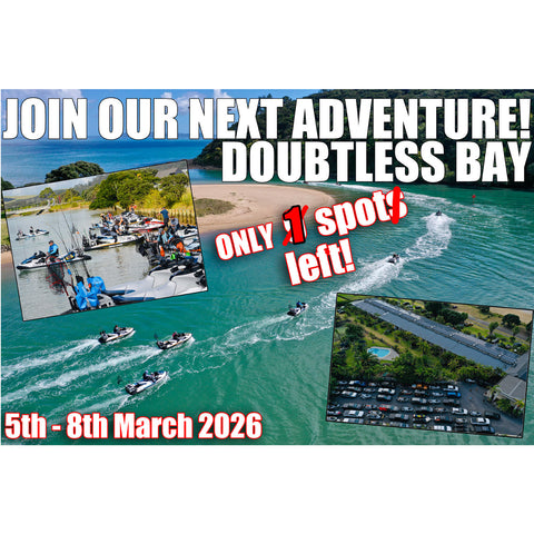 Adventure Fishing - Doubtless Bay, 4 day Jetskifishing social trip March 2026