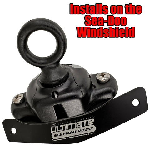 Windshield Ultimate ST3 Front Mount for Sea-Doo EXPLORER PRO or ST3 Hull skis fitted with the windshield