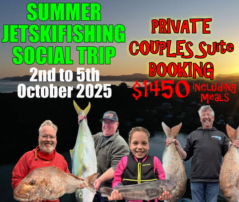 Adventure Fishing - Doubtless Bay, 4 day Jetskifishing social trip October 2025