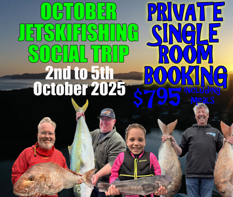 Adventure Fishing - Doubtless Bay, 4 day Jetskifishing social trip October 2025
