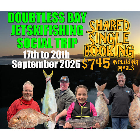 Adventure Fishing - Doubtless Bay, 4 day Jetskifishing social trip September 2026